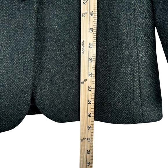 J. Crew Parke Wool Blazer Size 2 Green Herringbone Tweed Classic Preppy Heritage - Picture 5 of 11